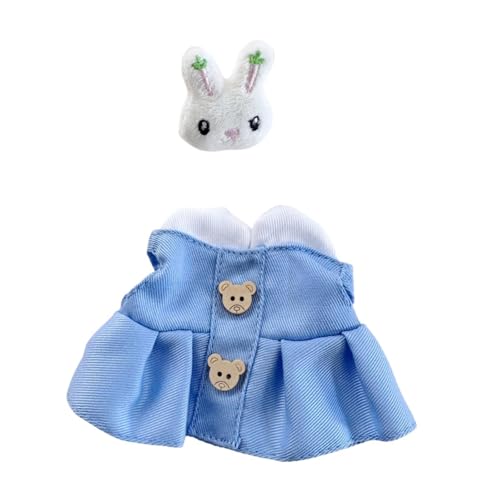 Milageto Kleidung für Plüschpuppen mit Einer Höhe von 15/17 cm, Set Zum Selbstgestalten, ärmelloses Ensemble für Stoffpuppen, Kleid und Pin Milageto Kleidung für Plüschpuppen mit Einer Höhe von 15/17 cm, Set Zum Selbstgestalten, ärmelloses Ensemble für Stoffpuppen, Kleid und Pin von Milageto