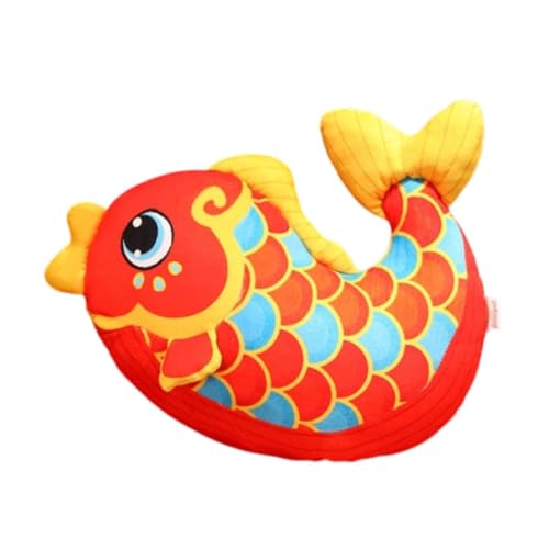 Milageto Koi-Fisch-Plüschkissen, Stofftier, Cartoon-Dekoration, bequemes Wurfkissen, Rückenkissen für Neujahr, Urlaub, Bürostuhl, 30cm Milageto Koi-Fisch-Plüschkissen, Stofftier, Cartoon-Dekoration, bequemes Wurfkissen, Rückenkissen für Neujahr, Urlaub, Bürostuhl, 30cm von Milageto