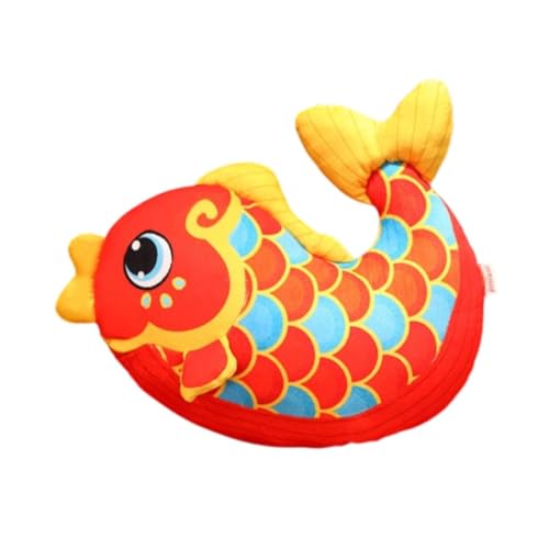 Milageto Koi-Fisch-Plüschkissen, Stofftier, Cartoon-Dekoration, bequemes Wurfkissen, Rückenkissen für Neujahr, Urlaub, Bürostuhl, 40cm Milageto Koi-Fisch-Plüschkissen, Stofftier, Cartoon-Dekoration, bequemes Wurfkissen, Rückenkissen für Neujahr, Urlaub, Bürostuhl, 40cm von Milageto