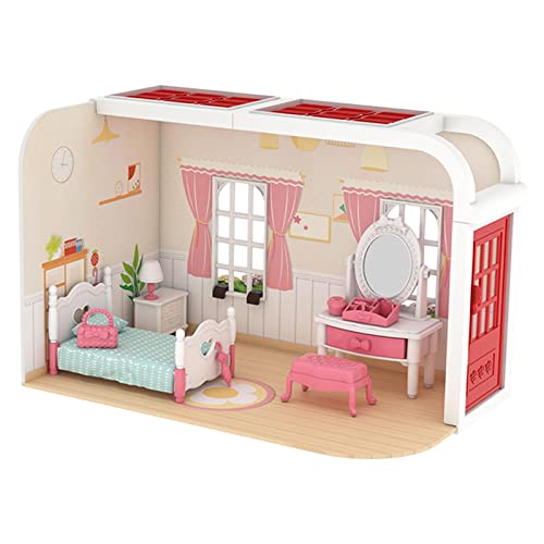 Milageto Kreatives Puppenhaus-Set für Kinderzimmergestaltung - Möbelspielzeug inklusive, Schlafzimmer von Milageto