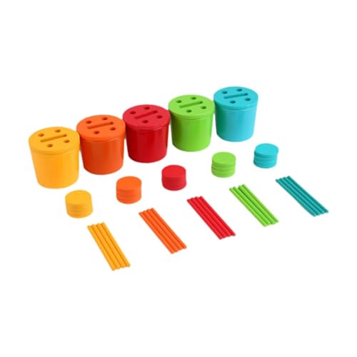Milageto Lernfarbsortierspielzeug sensorisches Spielzeug für Alter von 3+ Übung Hand -Augenkoordination Tragbares Matching -Spiel für Mahlzeiten aus von Milageto