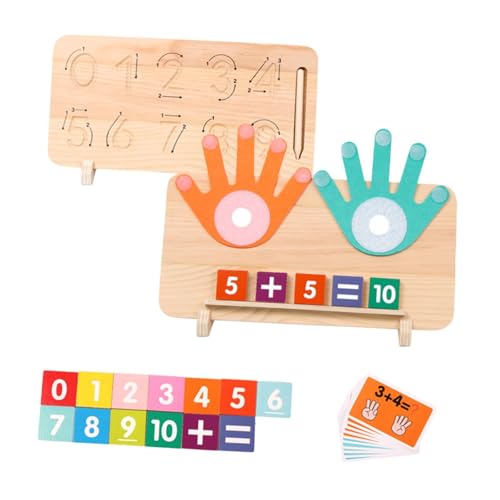 Milageto Mathematik Addition und Subtraktion Filz Fingerfinger -Nummern zählen Spielzeugnummer Zählblöcke für Kinder Jungen Mädchen Kleinkinder von Milageto