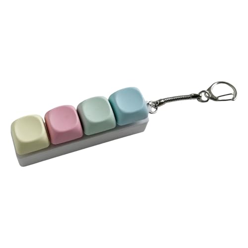 Milageto Mehrfarbiges 4-Tasten-Schlüsselbrett, Schlüsselanhänger, Fingerspielzeug, Klickspielzeug, Mehrzweck, für Türen, Wände, hängende Ornamente, Zubehör Milageto Mehrfarbiges 4-Tasten-Schlüsselbrett, Schlüsselanhänger, Fingerspielzeug, Klickspielzeug, Mehrzweck, für Türen, Wände, hängende Ornamente, Zubehör von Milageto