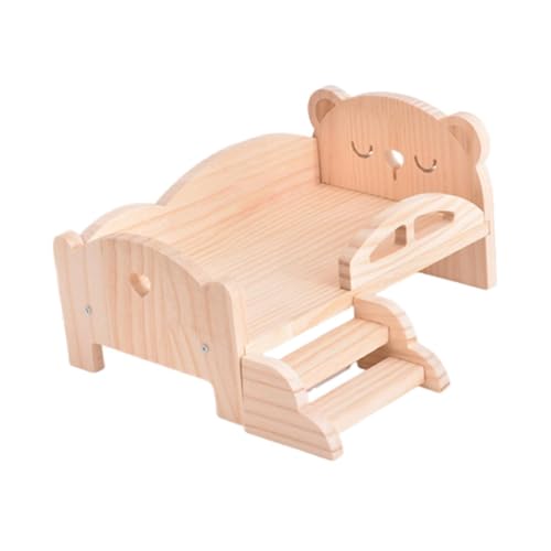 Milageto Mini-Bettsimulation aus Holz für BJD-Puppen, dekorative Foto-Requisiten, Cartoon-Entwicklungsspielzeug, Tierform, Holzmöbel, Bär 29x18x12cm Milageto Mini-Bettsimulation aus Holz für BJD-Puppen, dekorative Foto-Requisiten, Cartoon-Entwicklungsspielzeug, Tierform, Holzmöbel, Bär 29x18x12cm von Milageto
