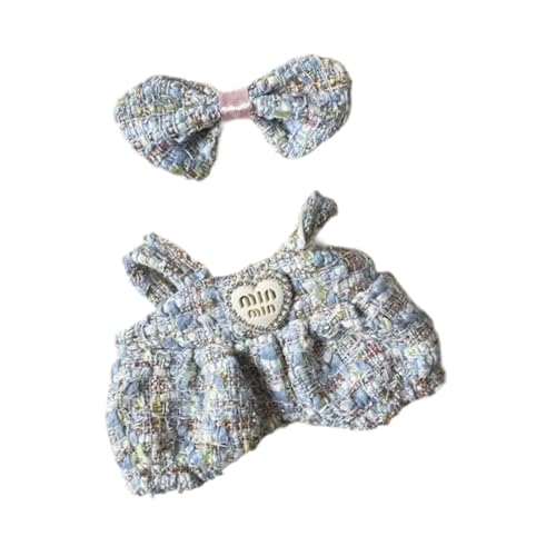 Milageto Mini Doll Kleidung Puppenanzüge kreative Modellzubehör Urlaubsfoto Requisiten Geschenke für kleine Mädchen Dekor mit Bogenkostümen, Blau von Milageto