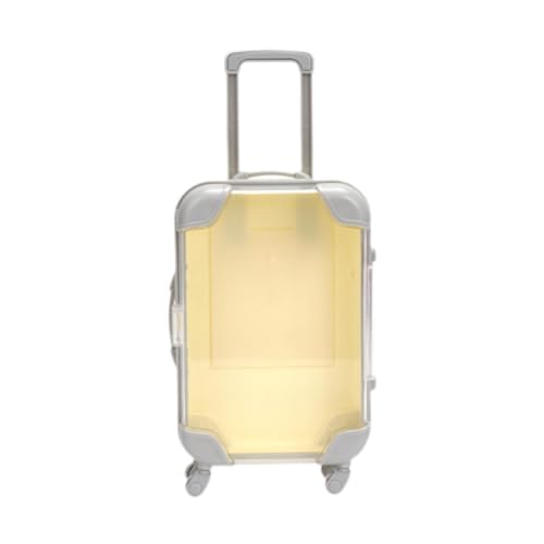 Milageto Mini-Koffer, Gepäckaufbewahrungsbox, Party-Geschenkbox, Miniatur-Puppenkoffer, Puppenhaus-Zubehör für Kinder, Spielzeug, Make-up, Gelb von Milageto