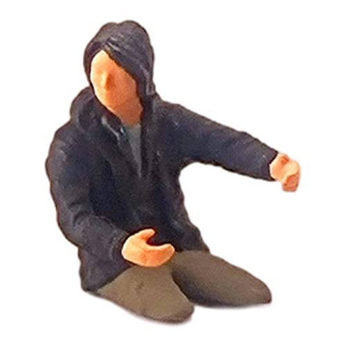 Milageto Miniatur Handgemalte Figur Modell Fahrer Spielzeug Eisenbahn DIY Dekoration von Milageto