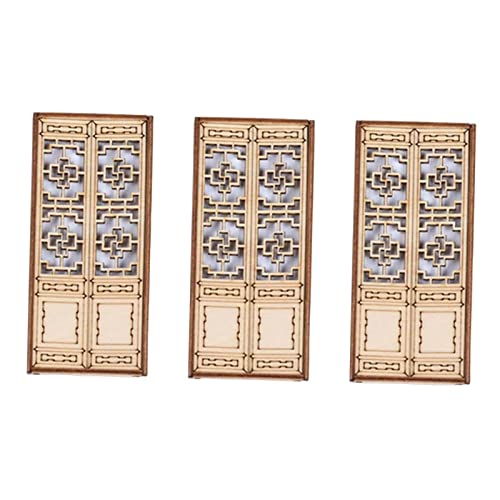 Milageto Miniatur Holz Außenhohltür, Unlackiert, Lebensszene, Garten Dekor Set, Hohltür für Schlafzimmer, Rasen, Möbel, Puppenhaus Dekoration, A Milageto Miniatur Holz Außenhohltür, Unlackiert, Lebensszene, Garten Dekor Set, Hohltür für Schlafzimmer, Rasen, Möbel, Puppenhaus Dekoration, A von Milageto