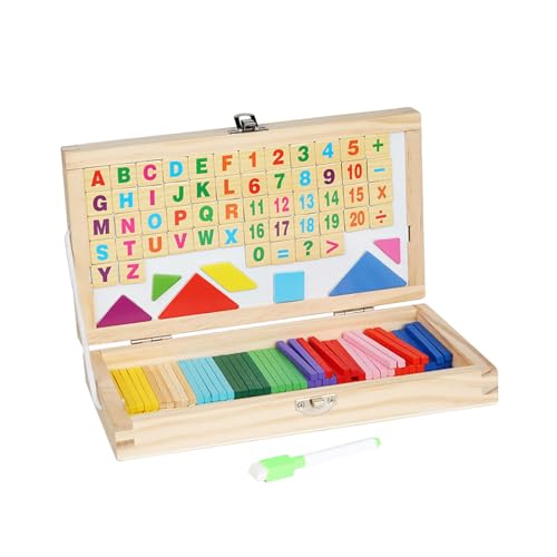Milageto Multifunktionaler Rechenkasten mit Zählstäben, Abacus-Lernspielzeug, Mathe- und Zählspielzeug für Jungen und Mädchen im Vorschulalter von Milageto
