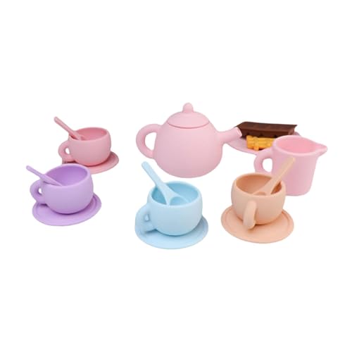Milageto Nachmittagstee, Rollenspiel-Teeparty-Set für Kinder, frühpädagogisches Essenszubehör für Kinder im Alter von 3 4 bis 5 Jahren, Geburtstagsgeschenk Milageto Nachmittagstee, Rollenspiel-Teeparty-Set für Kinder, frühpädagogisches Essenszubehör für Kinder im Alter von 3 4 bis 5 Jahren, Geburtstagsgeschenk von Milageto