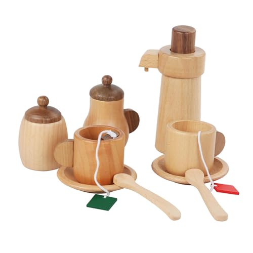 Milageto Nachmittagstee, so tun Sie Spiel, Teeparty, Tischgeschirr, Küchenspiel -Set Holztee -Set für kleine Mädchen für Geburtstagsgeschenk im Milageto Nachmittagstee, so tun Sie Spiel, Teeparty, Tischgeschirr, Küchenspiel -Set Holztee -Set für kleine Mädchen für Geburtstagsgeschenk im von Milageto