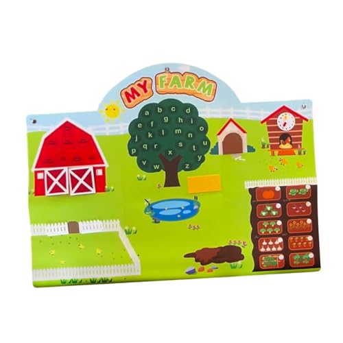 Milageto Nutztiere Stoff Story Board Set DIY Sensory Toy für Jungen, Mädchen von Milageto