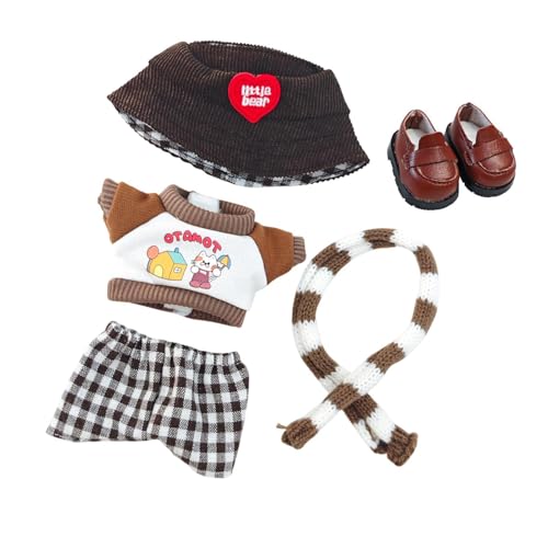 Milageto Oberteil und Hose für Plüschpuppen, Foto-Requisiten für Kinder, Lernkleidung. Machen Sie Ihre eigenen Puppen, Puppenkleidung für 17 cm und 15 cm von Milageto