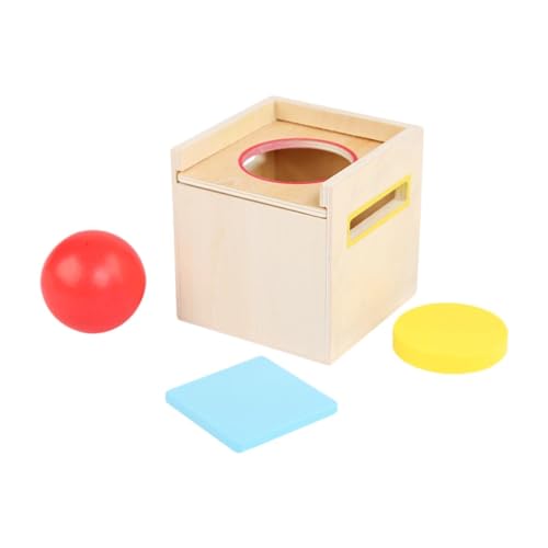 Milageto Objektpermanenzbox, Spielzeug aus, Feinmotorik-Ball, quadratische Form, Jungen und Mädchen, Dropbox, Farbformsortierer von Milageto