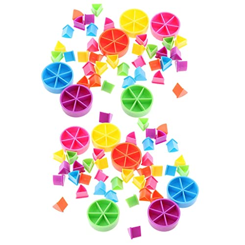 Milageto Packung mit 84 Stück für Spielstücke Kuchenkeile für Mathematikfraktionen Milageto Packung mit 84 Stück für Spielstücke Kuchenkeile für Mathematikfraktionen von Milageto