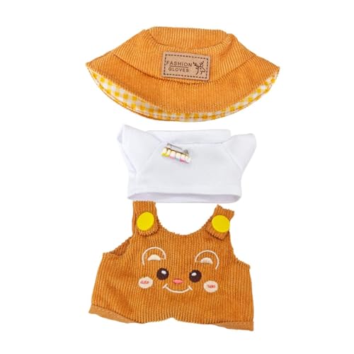 Milageto Plüsch -Figur -Hemd und Hosentenderhose mit Hutfoto Requisiten Fashion Clothing DIY für Kinder Plüsch Puppenkleidung für 17 cm Puppen Milageto Plüsch -Figur -Hemd und Hosentenderhose mit Hutfoto Requisiten Fashion Clothing DIY für Kinder Plüsch Puppenkleidung für 17 cm Puppen von Milageto