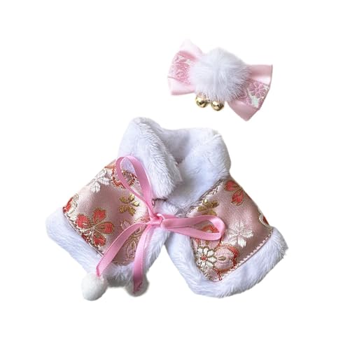 Milageto Plüschpuppe im antiken Stil, Schal, Kostüm-Set, Mode, Foto-Requisiten, Rollenspiel, DIY, Bezaubernde Puppenkleidung, Umhang für 15 cm große Puppen, Rosa Milageto Plüschpuppe im antiken Stil, Schal, Kostüm-Set, Mode, Foto-Requisiten, Rollenspiel, DIY, Bezaubernde Puppenkleidung, Umhang für 15 cm große Puppen, Rosa von Milageto