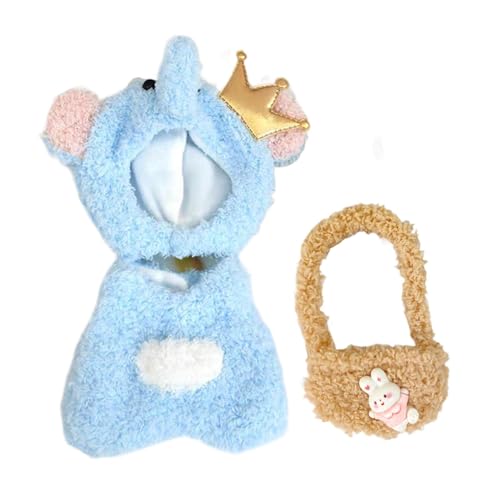 Milageto Plüschpuppenkleidung, Cartoon-weicher Anzug, Kuscheltiere, Kleidung, Kostüme, Modepuppen-Outfits, DIY-Puppenspielzeug für 17 cm große Puppen, Elefant Milageto Plüschpuppenkleidung, Cartoon-weicher Anzug, Kuscheltiere, Kleidung, Kostüme, Modepuppen-Outfits, DIY-Puppenspielzeug für 17 cm große Puppen, Elefant von Milageto