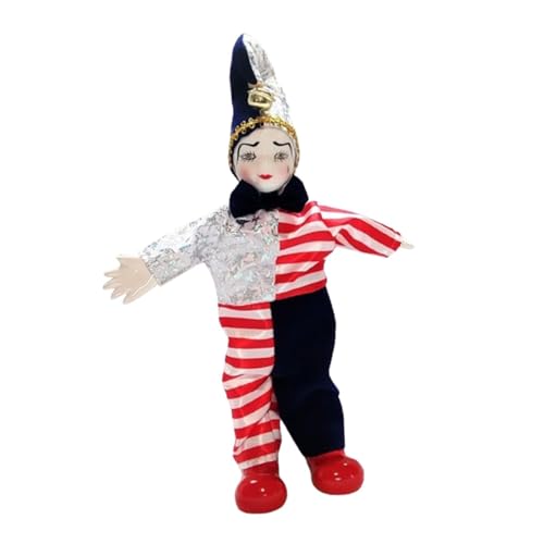 Milageto Porzellan-Clown-Puppe, Halloween-Ornament, Sammlungen, Spielzeug, Narrenpuppe, Puppe für Partygeschenke, Kunsthandwerk von Milageto