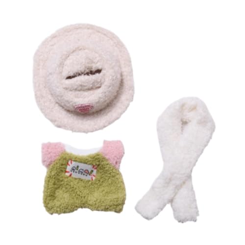 Milageto Puppe Overall DIY Puppe Dekor Pretend Spielen Handgemachte Kleidung Kostüm Zubehör für 15cm-17cm Anhänger Puppen Neujahr Geschenke, Grün mit Hut Milageto Puppe Overall DIY Puppe Dekor Pretend Spielen Handgemachte Kleidung Kostüm Zubehör für 15cm-17cm Anhänger Puppen Neujahr Geschenke, Grün mit Hut von Milageto