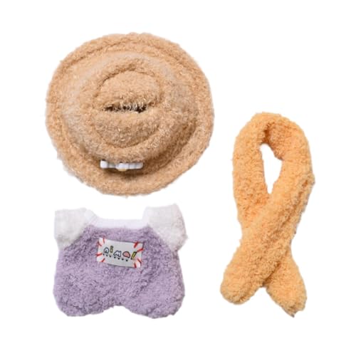 Milageto Puppe Overall DIY Puppe Dekor Pretend Spielen Handgemachte Kleidung Kostüm Zubehör für 15cm-17cm Anhänger Puppen Neujahr Geschenke, Lila mit Hut Milageto Puppe Overall DIY Puppe Dekor Pretend Spielen Handgemachte Kleidung Kostüm Zubehör für 15cm-17cm Anhänger Puppen Neujahr Geschenke, Lila mit Hut von Milageto