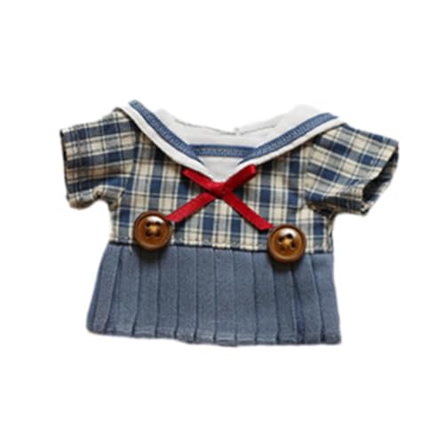 Milageto Puppe Plaid Rock Puppenkleidung Süßes Model Accessoires Hände auf Koordination Dress -up -Foto -Requisiten für 5,91 Zoll Puppe für Kinder von Milageto