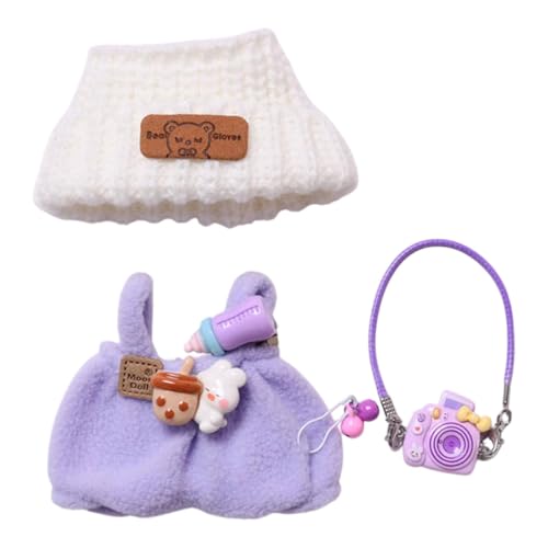 Milageto Puppen-Overall-Anhänger, Puppen-Outfits für Kinder, Geburtstagsgeschenk, Foto-Requisiten, Koordinationskostüme, Puppenkleidung für 6,69-Zoll-Puppen, Hosen-Hut-Kamera Milageto Puppen-Overall-Anhänger, Puppen-Outfits für Kinder, Geburtstagsgeschenk, Foto-Requisiten, Koordinationskostüme, Puppenkleidung für 6,69-Zoll-Puppen, Hosen-Hut-Kamera von Milageto