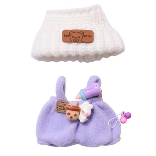 Milageto Puppen-Overall-Anhänger, Puppen-Outfits für Kinder, Geburtstagsgeschenk, Foto-Requisiten, Koordinationskostüme, Puppenkleidung für 6,69-Zoll-Puppen, Lila mit Hut Milageto Puppen-Overall-Anhänger, Puppen-Outfits für Kinder, Geburtstagsgeschenk, Foto-Requisiten, Koordinationskostüme, Puppenkleidung für 6,69-Zoll-Puppen, Lila mit Hut von Milageto