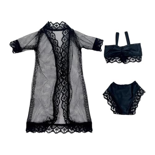 Milageto Puppen-Schlafanzug, Nachtwäsche für 11,5 Zoll Mädchenpuppen, Bademode, Unterwäsche, Mode, Badekleidung, Puppen-Bikini-Kleidungsanzug, Schwarz Milageto Puppen-Schlafanzug, Nachtwäsche für 11,5 Zoll Mädchenpuppen, Bademode, Unterwäsche, Mode, Badekleidung, Puppen-Bikini-Kleidungsanzug, Schwarz von Milageto