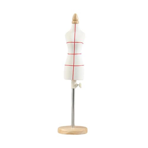 Milageto Puppen Schneiderpuppe mit Standfuß für Puppenhaus, 26 cm mit runder Basis von Milageto