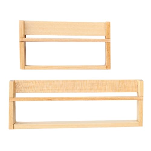 Milageto Puppenhaus Bücherregal Kleines Möbelstück Miniaturregal Standregal Zubehör Realistische Nachbildung für Eine Lebensechte Szene für Sammler, Style A Short Long von Milageto