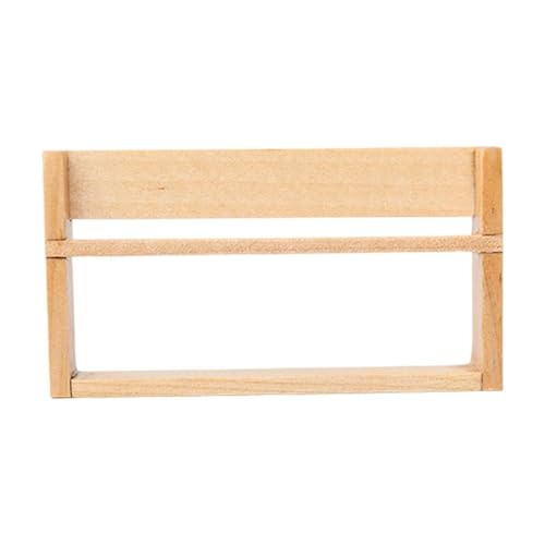 Milageto Puppenhaus Bücherregal Kleines Möbelstück Miniaturregal Standregal Zubehör Realistische Nachbildung für Eine Lebensechte Szene für Sammler, Style A Short von Milageto