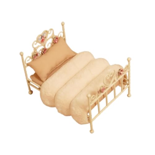 Milageto Puppenhaus Einzelbett 1:12, Miniatur Aus Eisen, DIY Szene, Requisiten für Fotografie, Möbel für Puppenhaus, Weiß Milageto Puppenhaus Einzelbett 1:12, Miniatur Aus Eisen, DIY Szene, Requisiten für Fotografie, Möbel für Puppenhaus, Weiß von Milageto