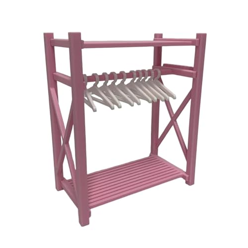 Milageto Puppenhaus Kleiderschrank Miniatur Kleiderschrank Miniatur Haus Möbel Puppenhaus Möbel, Rosa Milageto Puppenhaus Kleiderschrank Miniatur Kleiderschrank Miniatur Haus Möbel Puppenhaus Möbel, Rosa von Milageto