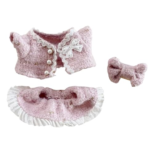 Milageto Puppenkleidung, Rock, Anzug, Anzieh, abnehmbar, weich, Foto-Requisiten, niedliches Plüsch-Puppenzubehör, Kostüme, Puppen-Outfits für 17 cm große, Rosa Milageto Puppenkleidung, Rock, Anzug, Anzieh, abnehmbar, weich, Foto-Requisiten, niedliches Plüsch-Puppenzubehör, Kostüme, Puppen-Outfits für 17 cm große, Rosa von Milageto