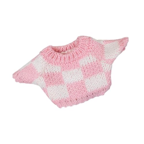 Milageto Puppenkleidung Kleid Outfits für 20 cm Puppenfoto Requisiten stilvolle DIY süße Puppenzubehör weiche Dekor Geburtstag Geschenkpullover, Rosa Weiß von Milageto