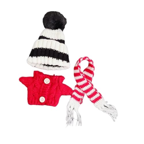 Milageto Puppenkleidung Pullover Doll Outifits Anhänger Puppe Bequeme Foto Requisiten abnehmbare Dress -up -Puppenkleidung für 6,69 Zoll Puppe, Rot von Milageto