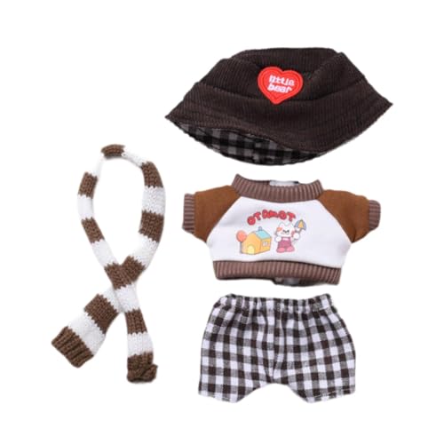 Milageto Puppenkleidung Puppenoberteil Hosen Outfits Entzückende Foto-Requisiten DIY abnehmbare Puppenkleidungsset Miniatur für 6,69-Zoll-Plüschpuppe, Schal-Set Milageto Puppenkleidung Puppenoberteil Hosen Outfits Entzückende Foto-Requisiten DIY abnehmbare Puppenkleidungsset Miniatur für 6,69-Zoll-Plüschpuppe, Schal-Set von Milageto