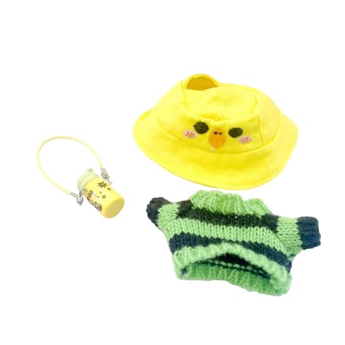 Milageto Puppenkleidung mit kleinem Wasserkocher, entzückendes, leichtes Dekorationsgeschenk, Ankleidemode, Mini-Strickpullover mit Streifen, Puppenkleidung, Gelber Hut Milageto Puppenkleidung mit kleinem Wasserkocher, entzückendes, leichtes Dekorationsgeschenk, Ankleidemode, Mini-Strickpullover mit Streifen, Puppenkleidung, Gelber Hut von Milageto