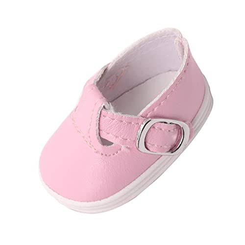 Milageto Puppenschuhe Pu Schuhe für Puppen Kleidungszubehör, Rosa von Milageto