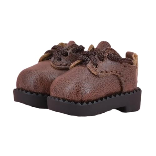 Milageto Puppenschuhe für 1/12 Puppen als Spielzeug und Zubehör, Dunkelbraun Milageto Puppenschuhe für 1/12 Puppen als Spielzeug und Zubehör, Dunkelbraun von Milageto