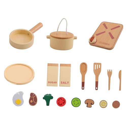 Milageto Rollenspiel, Kochspielzeug, Rollenspiel für Kinder, kreatives Fantasie-Geschenkset, Rollenspiel-Spielset aus Holz und Gemüse Milageto Rollenspiel, Kochspielzeug, Rollenspiel für Kinder, kreatives Fantasie-Geschenkset, Rollenspiel-Spielset aus Holz und Gemüse von Milageto
