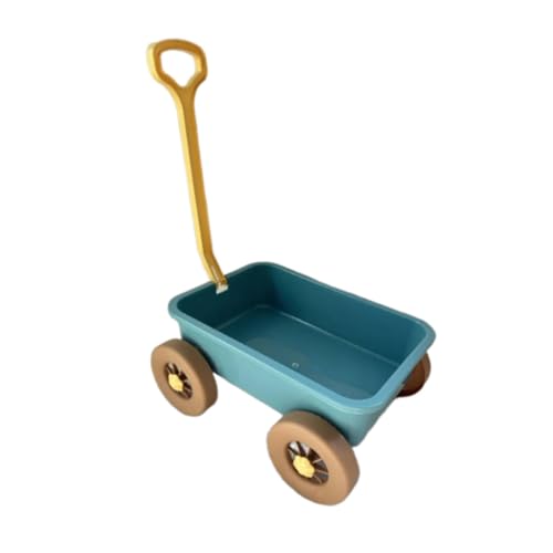 Milageto Rollenspielwagen, Strandspielzeugwagen, Handheld, funkiges Mehrzweck-Ziehwagen-Spielzeug, Outdoor-Spielzeugfahrzeug für Kinder zu Hause, Blau von Milageto