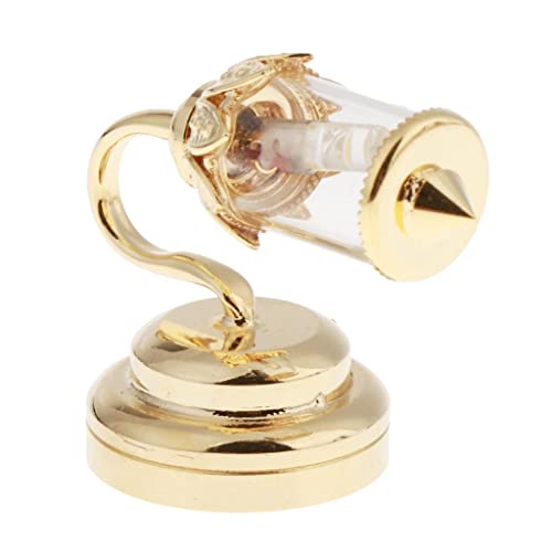 Milageto Schwarzes Metall 1:12 Puppenhaus Miniatur LED Wandlampe Modell, Wandleuchte - 2 von Milageto