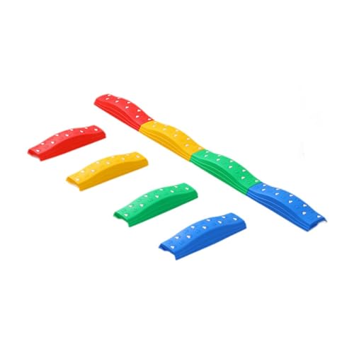 Milageto Schwebebalken, Hindernisparcours-Trainingsspielzeug, Entwicklungsspielzeug-Trittsteine, Farbiger Schwebeblock für Kinder, 4-teiliger Regenbogen Milageto Schwebebalken, Hindernisparcours-Trainingsspielzeug, Entwicklungsspielzeug-Trittsteine, Farbiger Schwebeblock für Kinder, 4-teiliger Regenbogen von Milageto