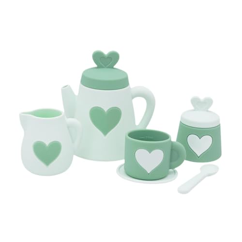 Milageto Silicone Tea Party Set tun Tönte Tee Set Rollenspiel Spiel Montessori Spielzeugküchengeschirr Spielzeug für Jungen und Mädchen Kindergarten, Hellgrün Milageto Silicone Tea Party Set tun Tönte Tee Set Rollenspiel Spiel Montessori Spielzeugküchengeschirr Spielzeug für Jungen und Mädchen Kindergarten, Hellgrün von Milageto