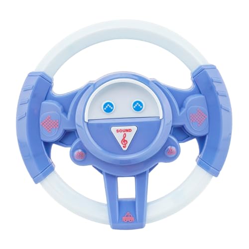 Milageto Simulations-Lenkrad-Copilot-Spielzeug, Lernspielzeug mit Soundeffekten, entwickelt Vorstellungskraft für Kinder im Alter von 2 3 4 Jahren, Blau von Milageto