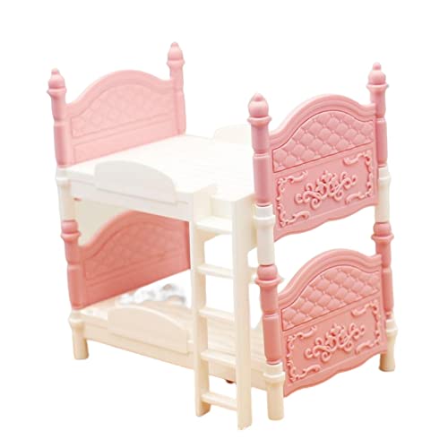 Milageto Simuliertes 1/12 Mini Puppenhaus Schlafzimmer Etagenbett Modell für Kinder Kinder Fotorequisiten Zubehör, Lebensszene Landschaft Zartes DIY von Milageto