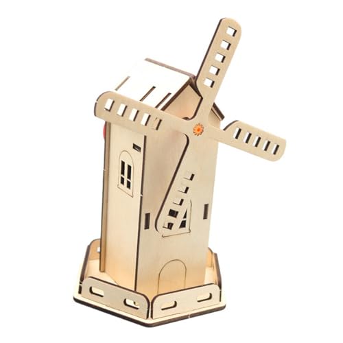 Milageto Solar Power Windmühle Modell DIY Holz Wissenschaft Experiment Modell Kits, pädagogische, 3D Puzzles für Kinder Kinder Urlaub Geschenke von Milageto