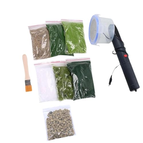 Milageto Statische Grasbeflockung mit Platte, Mini-Applikator für Beflockungsmaschine, Gras-Pflanzer für DIY Scenic Modelling Sand Table Modelling, E Milageto Statische Grasbeflockung mit Platte, Mini-Applikator für Beflockungsmaschine, Gras-Pflanzer für DIY Scenic Modelling Sand Table Modelling, E von Milageto